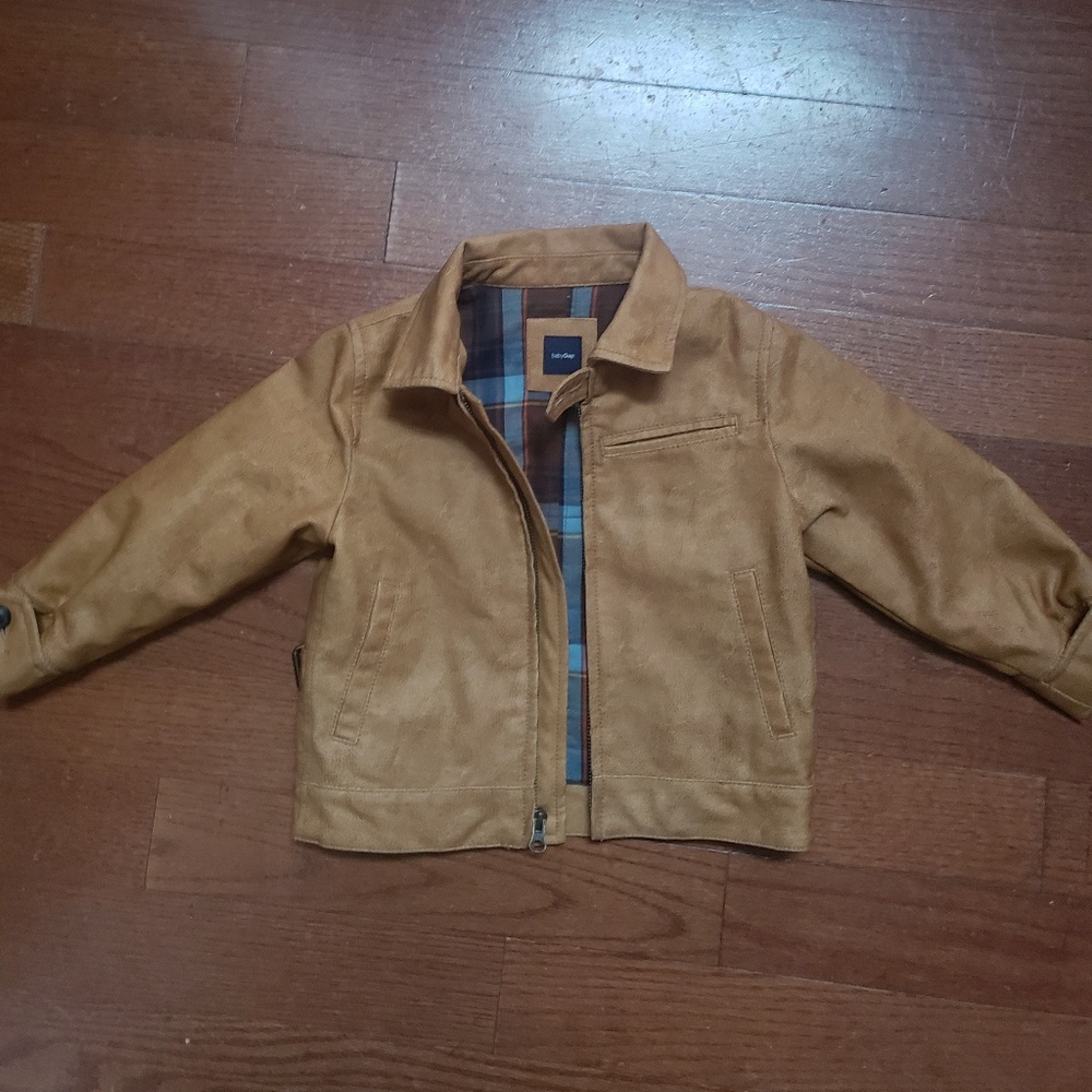 Boys Gap Leather Jacket 3t